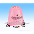 2014 Promotional Bag 210D Polyester Pink Drawstring bag for present